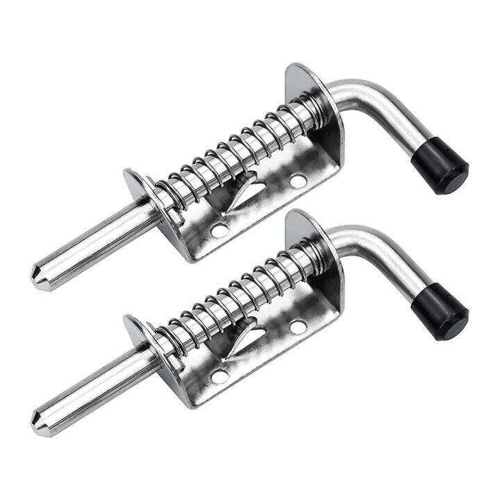 2Pcs Garage Door Lock Latch Spring Latch Stainless steel Spring Bolts