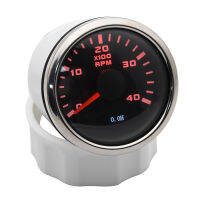 52มม. Speedometer 30004000600070008000RPM เรือ Speedometer Gauge Red Backlight Marine Speedometer พร้อม LCD hourmeter tacho SENSOR