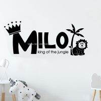 [COD] 60x25cm Little Custom Name Wall Sticker Boy Rooms Vinyl Lettering Words King of Jungle LC1255