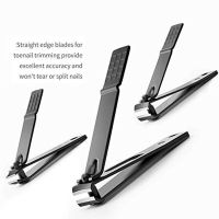 1 PC Nail Clipper Stainless Steel Black Sturdy Ultra Sharp Anti-slip Professional Correction Manicure Nail Care Tool Set