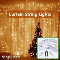 ▧♈┇ 3M 300 LED Curtain String Lights 8 Modes Remote Control Room Curtain Hanging Lights Festival Decoration