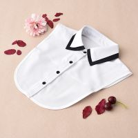 【cw】 stylish blouse detachable collar lace fake turtle neck false white ladies collars half faux col chemise femme 2022