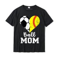 Womens Ball Mom Heart Funny Softball Soccer Mom Round Neck T-shirt Normal Cotton Student Tops Tees Simple Style on Sale T Shirts - Lor-made T-shirts XS-6XL แฟชั่นแขนสั้นผ้าฝ้าย แม่คือทุกสิ่ง เสื้อยืดวันแม่ วันแม่ แม่คือทุกสิ่ง