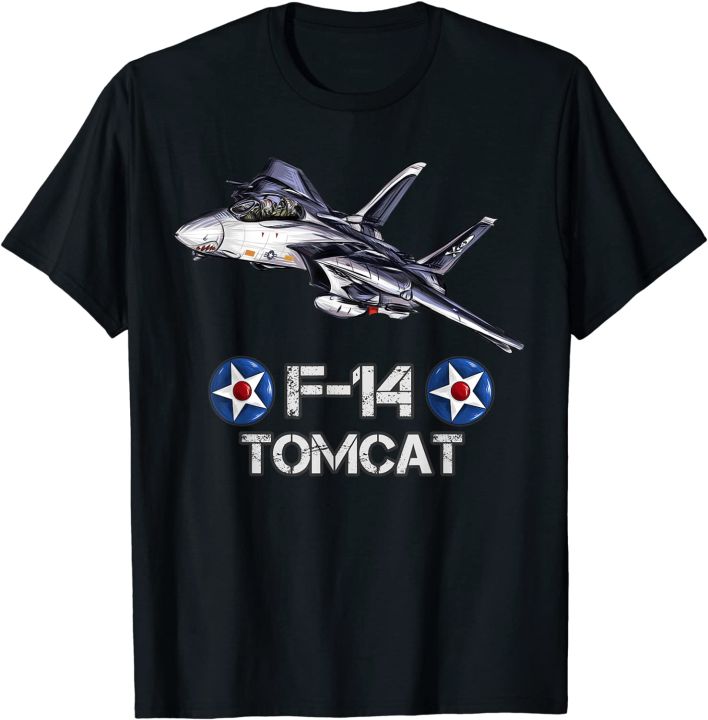 Vintage F-14 Tomcat Fighter Jet Military Aviation gift T-Shirt 100% ...