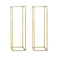 2PC Flower Vase Floor Vases Column Stand Metal Road Lead Elegant Wedding Decor