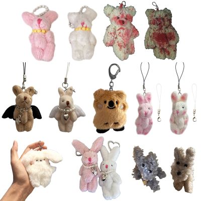 【YF】▧  Chain Punk Plush-Rabbit Keychain Fashion Jewelry Dolls Pendant Accessory