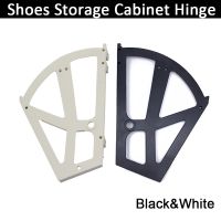 2pcs Left Right Side Hinges Shoe Storage Cabinet Hinges Shelf Bracket ABS Shoe Storage Accessories