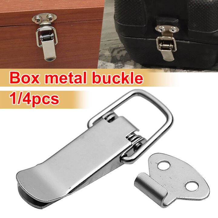 4PCS Boxes Spring Loaded Latch Catch Toggle Steel Hasp For