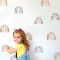 Rainbow Wallpaper On The Wall Stickers For Childrens Room Ornaments Baby Room Stencils For Walls For Vinyls Decorative Wall Stickers  Decals