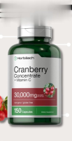 Horbaach Cranberry (30,000 mg) + Vitamin C 150 Capsules | Triple Strength Ultimate Potency