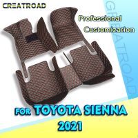 RHD Car Floor Mats For Toyota Sienna 2021 Custom Auto Foot Pads Automobile Carpet Cover Interior Accessories