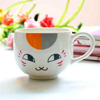 【High-end cups】ใหม่การ์ตูนญี่ปุ่น Yuujinchou แมวครูดาราน่ารักอาหารเช้าขนาดใหญ่นมแก้วของขวัญวันเกิดถ้วยกาแฟแก้ว
