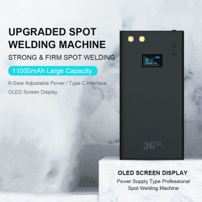6-Gear Adjustable Mini Spot Welding Machine 11000mAh Charging Device Household Welding Machine with Type-C Interface OLED Screen for Lithium B-attery Nickel Sheet Stainless Steel Sheet