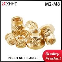 ✈ M2 M3 M4 M5 M6 M8 Brass Insert Nut Hot Melt Flange Thread Knurled T-type Copper for 3D Printing Injection Embedment Molding Nuts