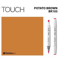 TOUCH TWIN BRUSH MARKER BR103 (POTATO BROWN) / มาร์คเกอร์หัวพู่กัน-หัวตัดขนาดกลาง รหัส BR103 (POTATO BROWN)