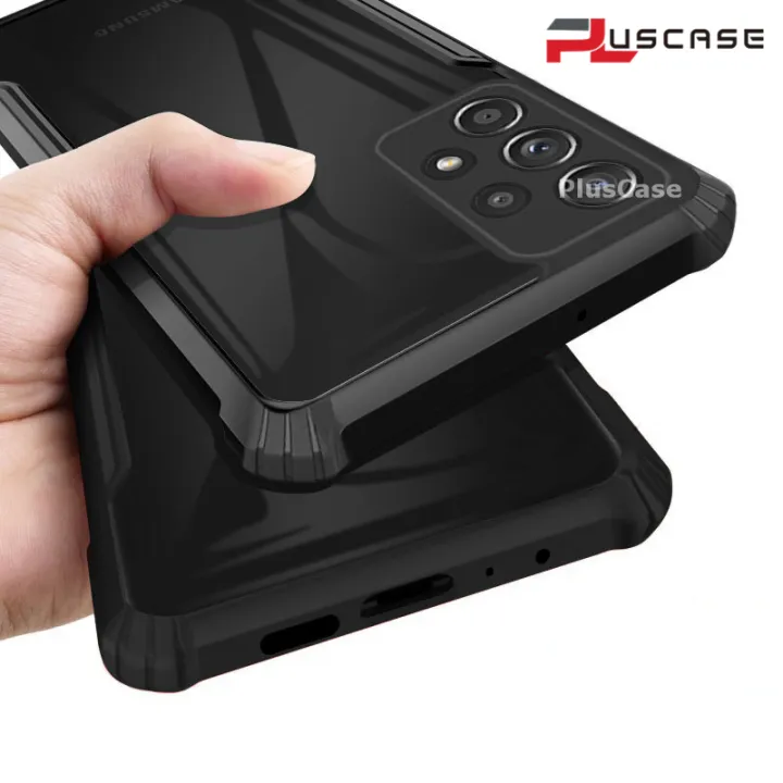 PlusCase for Samsung Galaxy A73 5G Case Air Cushion Hard Crystal Clear
