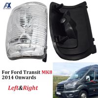 Newprodectscoming 1/2pcs Left Right Car Wing Mirror Indicator Lamp Turn Signal Light Lens Cover Rear View for Ford Transit MK8 2004 Onwards