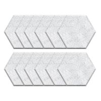 Self Adhesive Soundproof Foam Panels 12 Pack, 12X10X0.4 Inch Hexagon Acoustic Panels for Home Recording Studio