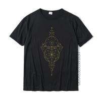 Flower Of Life Sacred Geometry T-Shirt Men New Arrival Casual Tops &amp;Amp; Tees Cotton Top T-Shirts Fashionable