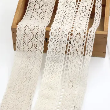 White Cotton Embroidered Lace Net Fabric Trim DIY Sewing Handmade