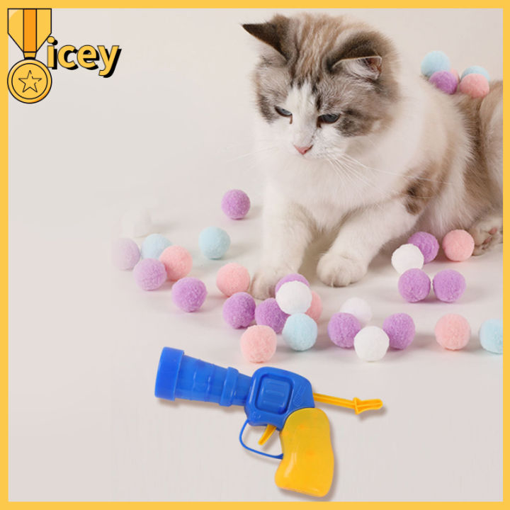 iceyhome-store-10ชิ้น3ซม-ลูกบอลปอมปอมแมวหลากสี-ลูกบอลของเล่นแมวแบบโต้ตอบของเล่นออกกำลังกายสำหรับแมวในบ้าน