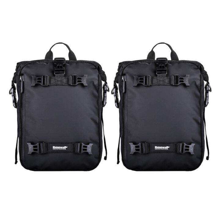 2x-rhinowalk-pannier-bag-bicycle-waterproof-motorbike-bag-road-rear-rack-cycling-rear-seat-bag-backpack-10l-black