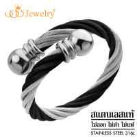 555jewelry แหวนเกลียวแฟชั่น สแตนเลส สตีล ดีไซน์แหวนปรับขนาดได้แบบฟรีไซส์ [Free size] รุ่น MNC-R747 (R61)