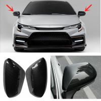 For 2019-22 Side Door Rearview Mirror Cover Trim Cap Carbon Fiber Color