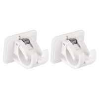 Curtain Rod Bracket 2pcs Plastic Self Adhesive Drapery Hook Curtain Pole Holder No Drill Easy Hang Wall Mount Towel Fixing Hooks