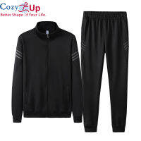 Cozy Upใหม่ของผู้ชายชุดฤดูใบไม้ผลิฤดูใบไม้ร่วงผู้ชายกีฬา2ชิ้นเสื้อกีฬา + กางเกงSweatsuitเสื้อวอร์มสำหรับผู้ชาย