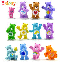 Belony 12ชิ้น/เซ็ตจำลองที่มีสีสันหมีรุ่น Mini พลาสติกตุ๊กตาของเล่นสัตว์ของเล่น