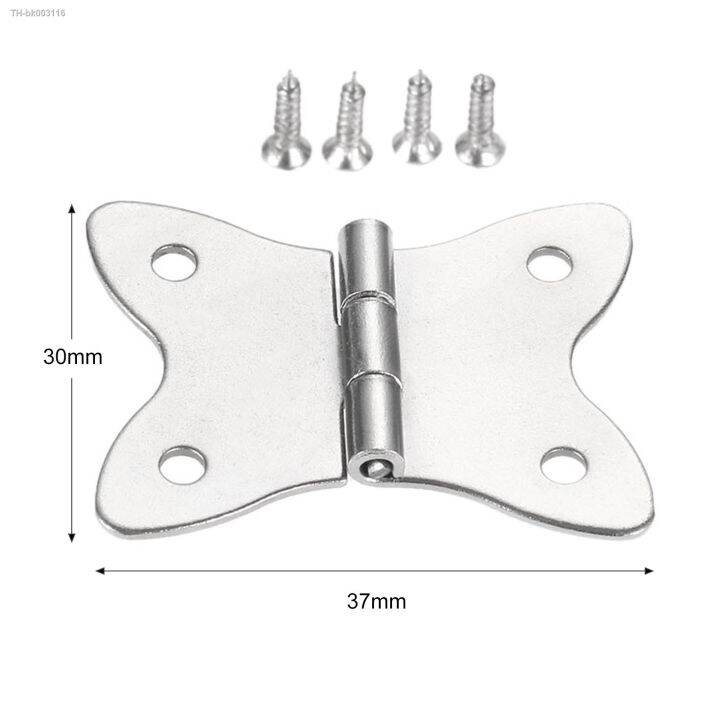 4pcs-set-butterfly-metal-hinges-w-screws-cabinet-door-luggage-furniture-4-holes-decor-silver-jewelry-box-wine-case-gift-37x30mm