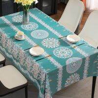 [COD] Benzhi Flowers Embroidered Table Wholesale Waterproof Oil-proof Anti-scalding Rectangular Tablecloth Dining Cross-border