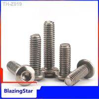 1PC M3 M4 M5 M6 6mm-50mm TA2 Pure Titanium Round Hexagon Hex Socket Head Screw Bolt Full Titan Hardware Nuts Furniture Bolts