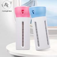 RONGLA ขวดน้ำสำหรับเดินทาง4 In 1,ขวดพลาสติกใสแบบบีบเครื่องจ่ายสบู่เหลวใสขวดขวดรีฟิลขวดใส่โลชั่นบีบใช้งานได้จริง