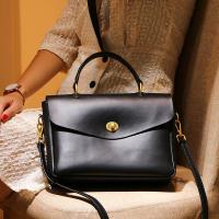 Bags New Style 2020 American Vintage Hong Kong Style Green WOMENS Leather Bags Full-grain real Leather Shoulder Poor Package