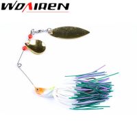 【hot】 1Pcs 20.5g Spinnerbait Large Mouth Bass Metal Bait Sequin Beard Pike Fishing Tackle Rubber Jig Soft