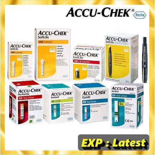 Accu chek test strips / Active Performa Instant Guide Softclix Lancets