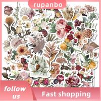 สติกเกอร์หลากสี RUPANBO039392692สติกเกอร์ดอกไม้ PVC แผ่นโพสต์อิทรูปใบไม้อุปกรณ์สิ้นเปลืองสำหรับสมุดปิดภาพ DIY