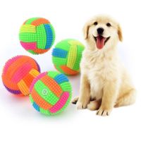 【DT】hot！ Squeaky Balls for Dogs Small Rubber Dog Spike Chew Teething