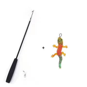 Mainan Kucing Stik Pancing dengan Cicak I Pet Cat Toy Fishing Rod