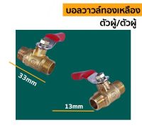 บอลวาวล์ทองเหลือง เกลียว นอก-นอก  (A-15)	 อะไหล่พ่นยา 3 สูบ