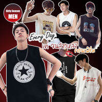 Over Street 7 เสื้อกล้ามชาย เสื้อแขนกุดชาย แฟชั่น สปอร์ต สไตล์เกาหลี ทรงหลวม T30006