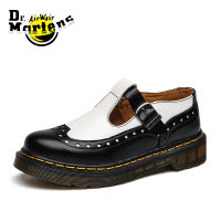 Dr.Martens ผู้หญิงแมรี่เจนรองเท้าวิทยาลัยสไตล์หญิงรองเท้าหนังแบนขนาดเล็กย้อนยุคสไตล์อังกฤษหัวเข็มขัดรองเท้าผู้หญิง