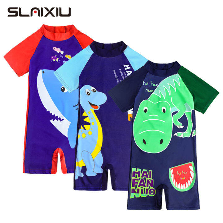 SLAIXIU Kids Boys Swimming Suit for 38 Years Children Cute Shark