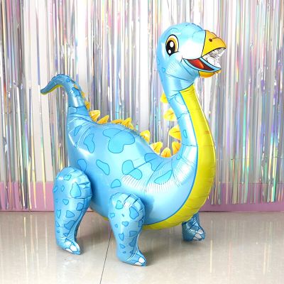 New Year 3D Dinosaur Foil Balloons Green Standing Dragon Birthday Party Decorations Kids Supplies Baby Shower Toys Air Globos Balloons
