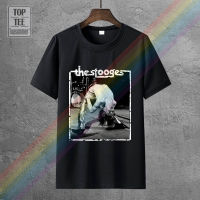 Iggy And The Stooges เสื้อยืดผู้ชายสีดำอิกกี้ป็อปสำหรับโรงรถตุ๊กตาพังค์ร็อคนิวยอร์กขนาด5XL 6XL