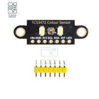 Tcs34725 Rgb แผงเซ็นเซอร์การรับรู้สีบอร์ดพัฒนาเกณฑ์วัดสีเซ็นเซอร์โมดูลเชื่อมต่อ I2c Iic สำหรับ Arduino