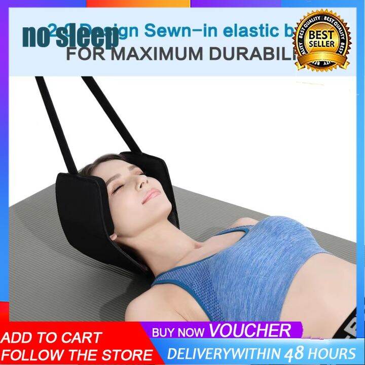Neck traction device portable cervical hammock for neck pain relief