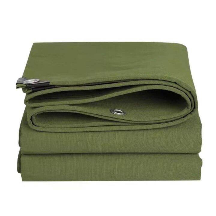 Army Green Heavy Duty Canvas Tarp NO EYELETS Tarpaulin Sun Rain Car Per